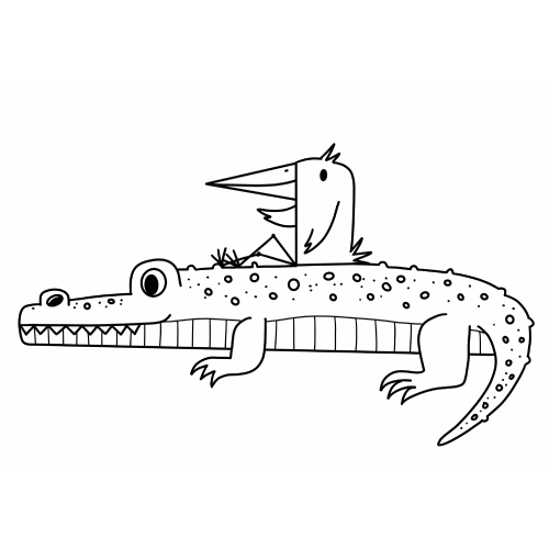 Omalovánky pro děti - Krokodýl