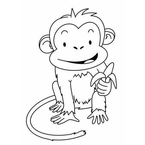 Omalovánky pro děti - Opice