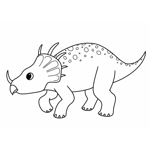 Omalovánky pro děti - Triceratops