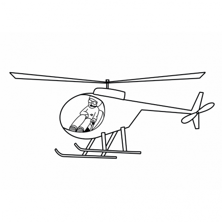Omalovánky pro děti - Vrtulník